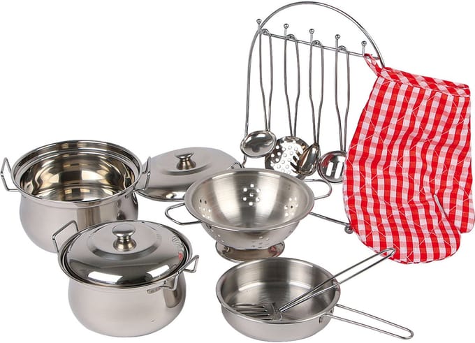 Small Foot - Metalen Kinder Kookgerei Set, 13dlg.