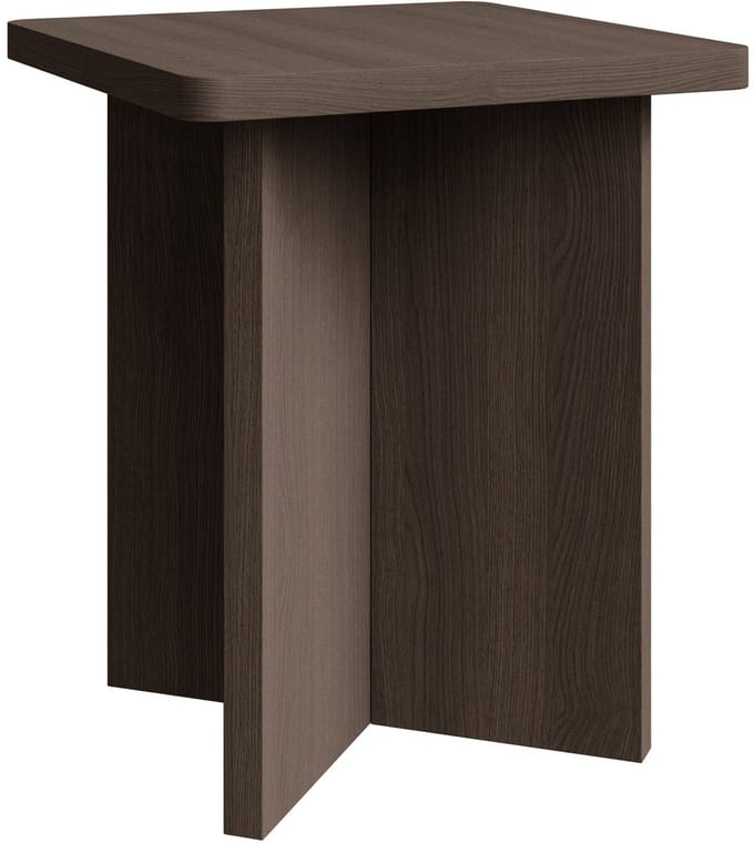 Selsey Qubeo – Salontafel 42 cm, vierkant met kruisframe, essenlook bruin