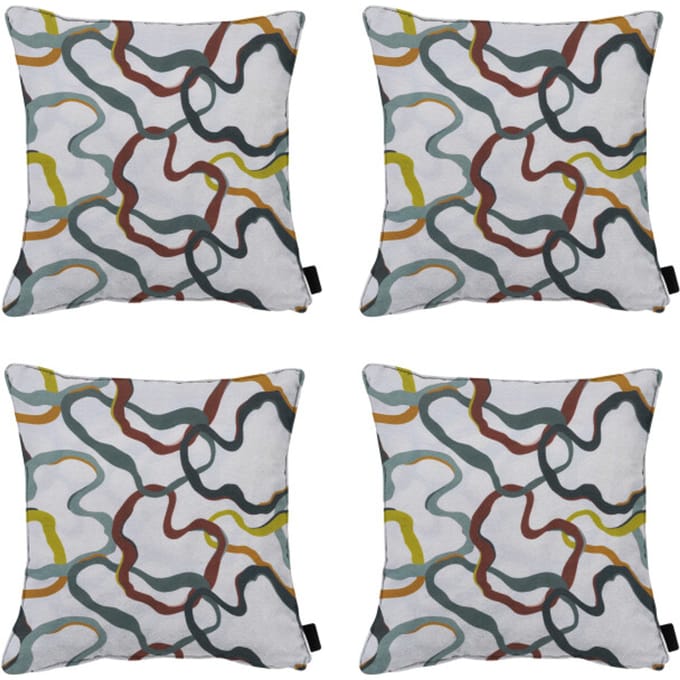Madison - Sierkussen Blaze - Multikleur - 50x50x10cm - Set van 4