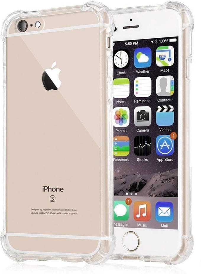 Hoesje geschikt voor Apple iPhone SE 2022 - Techsuit Shockproof Silicone Back Cover - Transparant