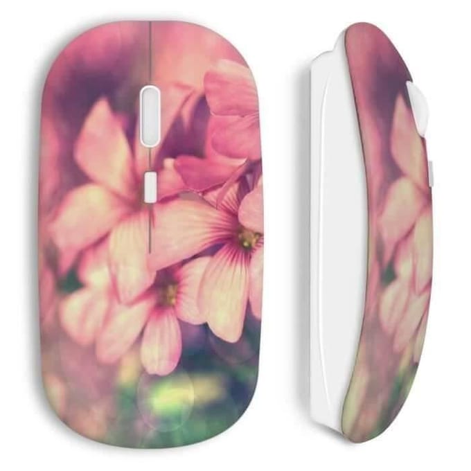 Souris sans fil pink flowers