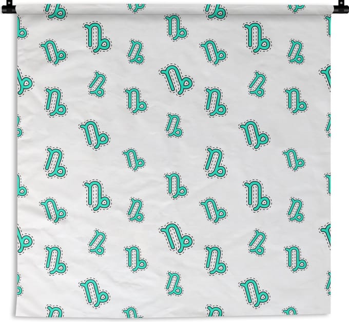 Wandkleed - Wanddoek - Steenbok - Design - Astrologie - 150x150 cm - Wandtapijt