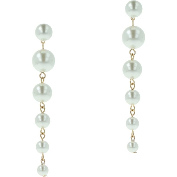 OTAZU Classic Cream Pearl String Earrings Cream Taglia: OS | Orecchini Outlet | Donna | Bianco