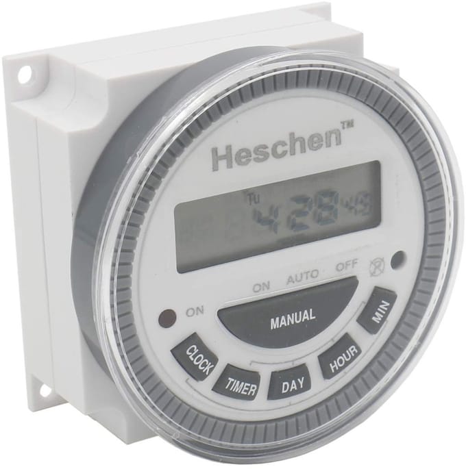 Allecto - Digitale LCD Power Schakelaar - Programmeerbare Timer - 16 Amp - Wit - Elektronische Schakelaar - Voor Thuisgebruik - HS-304