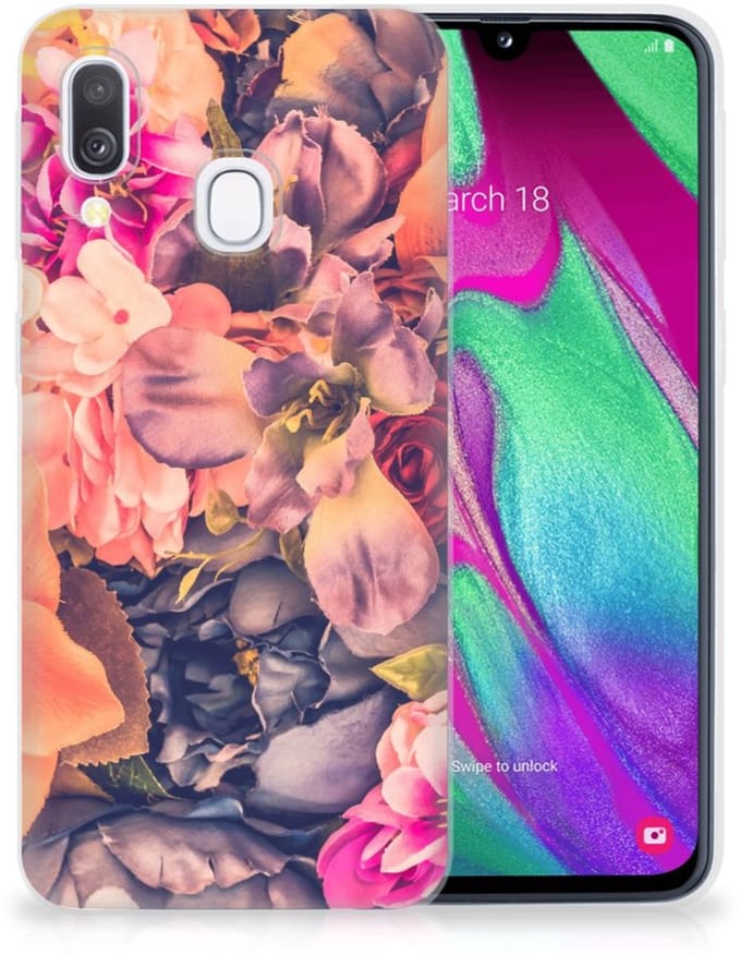 Samsung Galaxy A40 TPU Case Bosje Bloemen
