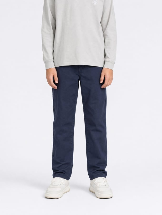 Petrol Industries - Jongens Relaxed fit chino ironpath - Blauw - Maat 152