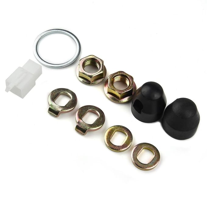 E-bike Naafmotor As Onderdelen Kit met Borgmoer en Ring voor M12/M14 M14 gray