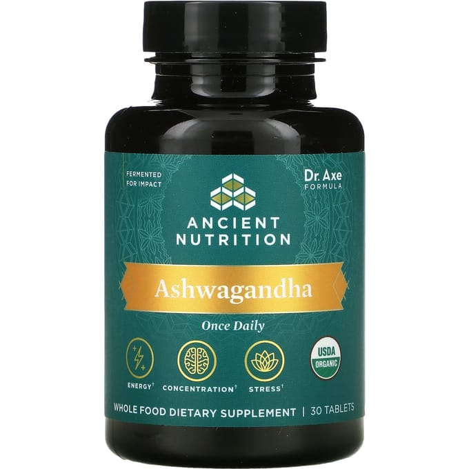 Ancient Nutrition, Ashwagandha, 30 comprimés