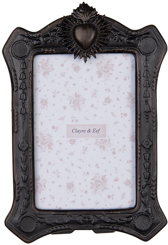 Clayre & Eef Fotolijst 10x15 cm Zwart Kunststof