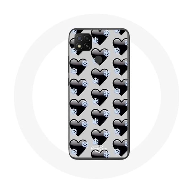 Xiaomi Redmi 9C hoesje met zwarte harten