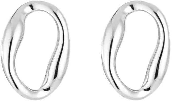 Bijoutheek Oorknoppen Oval Zilver