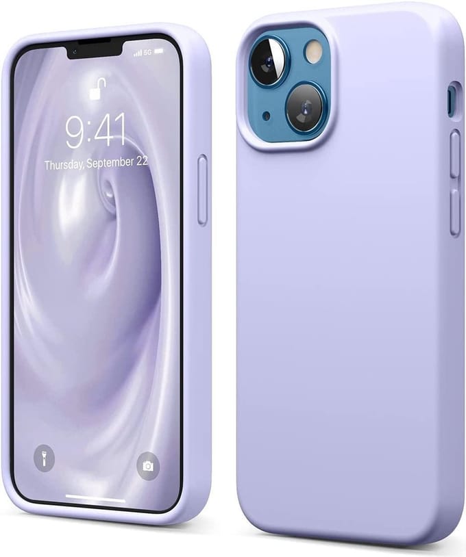 Hoesje Geschikt voor iPhone 13 Mini – Liquid siliconen backcover – Lila