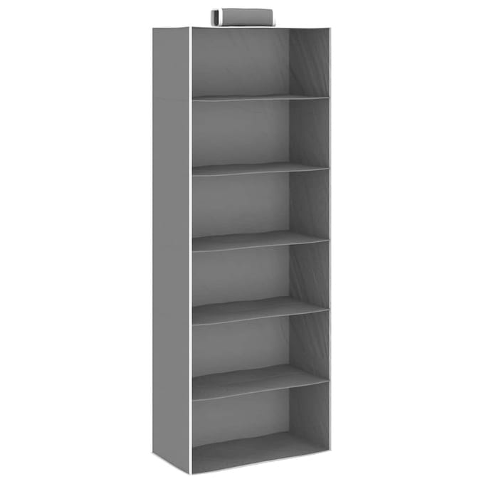 vidaXL - Kledingorganisers - hangend - 2 - st - met - 6 - schappen - stof
