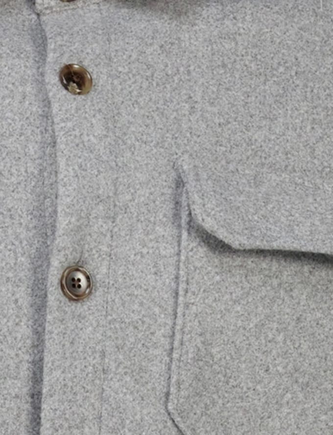 wollen overshirt born with appetite grijs