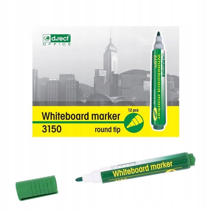 D.Rect Marker 3150 Groen - 12 Stuks - Whiteboard Marker