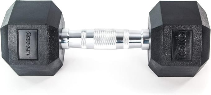 Hex Halter - Vast Gewicht - Kracht Training - Geribbelde Handgrepen - 7.5 kg - Zwart
