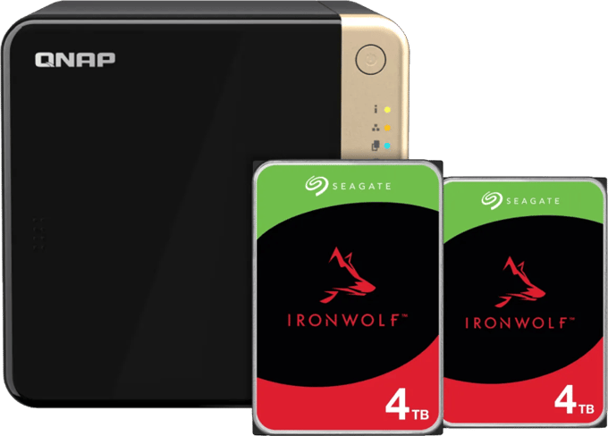 QNAP TS-464-8G + Seagate Ironwolf 8TB (2x4TB)