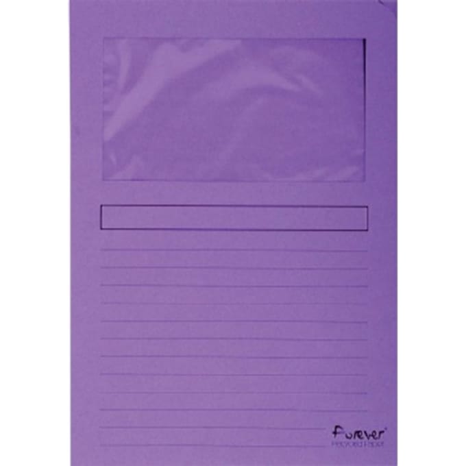 Exacompta FOREVER® Pak van 100 venstermappen 120g/m2 - 22x31cm voor A4 - Lila - 50101E