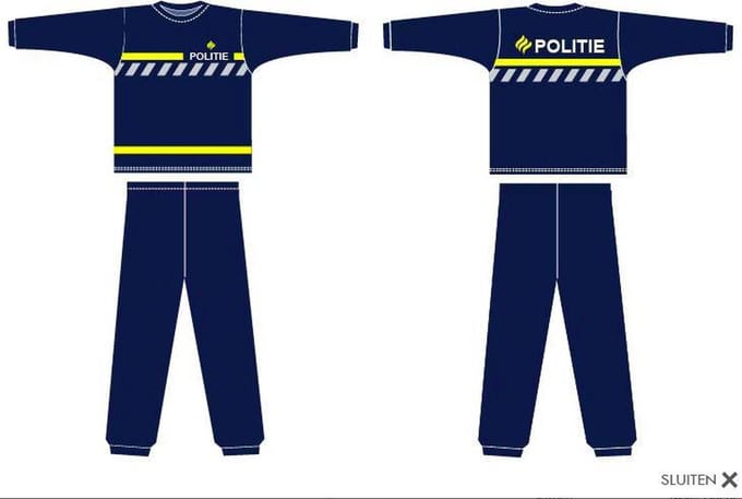 Fun2wear Politie Uniform Pyjama - Dark Navy - Maat 92