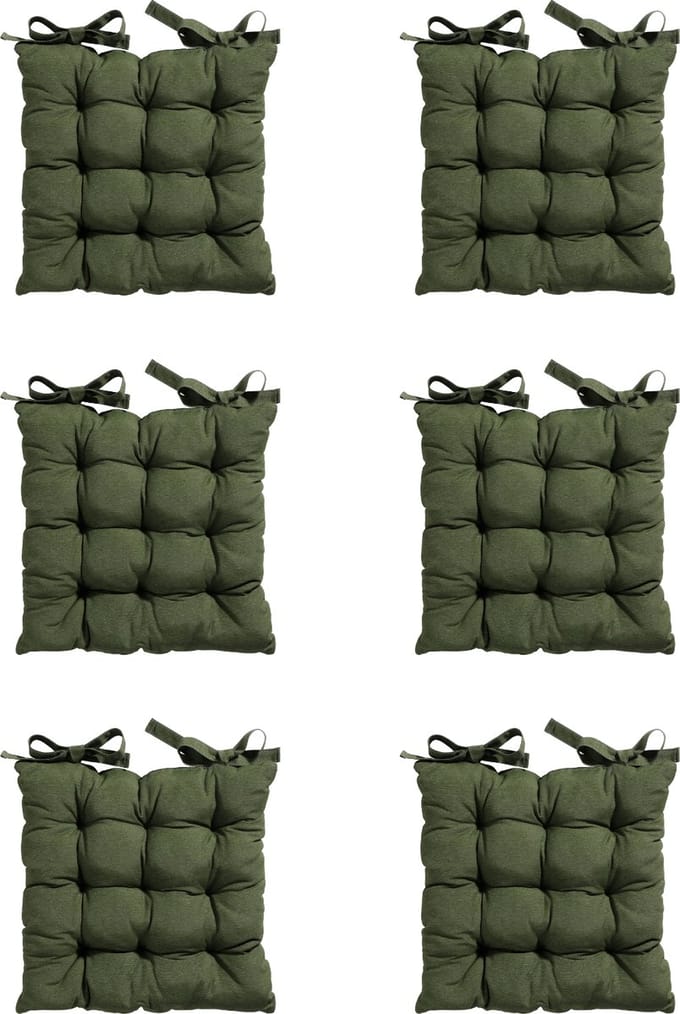Madison - Zitkussen - Universeel - 6 stk. - 46x46 cm - Groen - Tuin