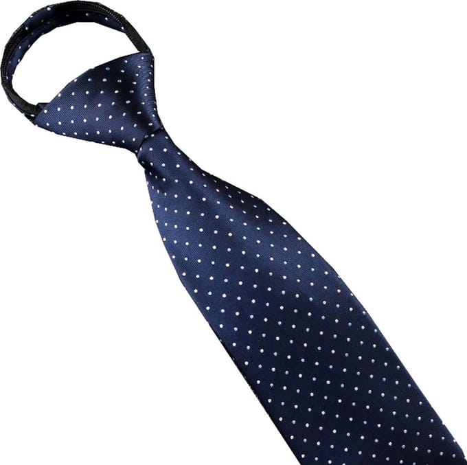 Stropdas Heren - Ritssluiting - Knoopvrij - Easy Tie - Blauw