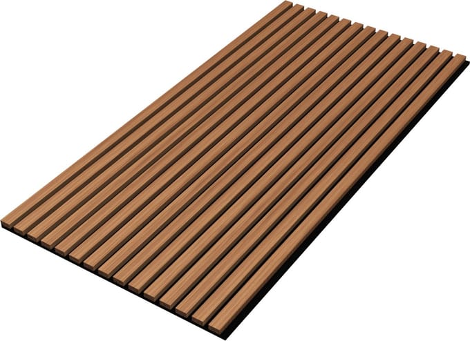 Akoestisch Wandpaneel Vang set van 12 mdf 8,64 m² teak