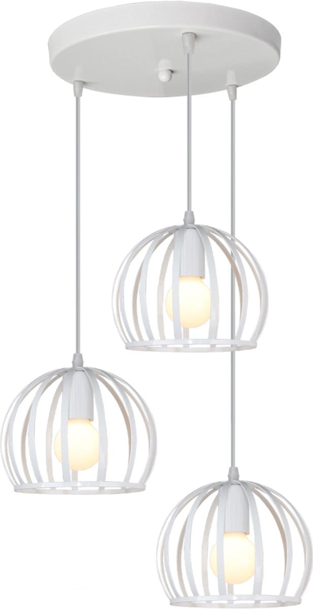 Hanglamp Woonkamer E27 Moderne Kroonluchter Slaapkamer Plafondlamp 3 Lichts Wit