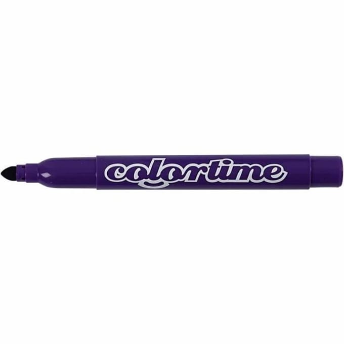Colortime stift, 5 mm lijn, paars, 12 stuks
