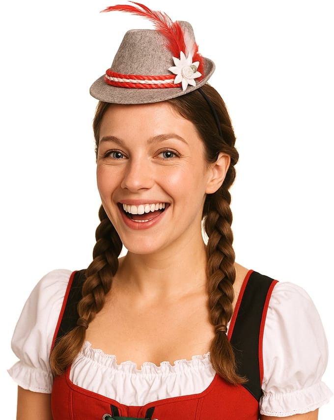 Folat - Tiara mini tribly Rood Oktoberfest