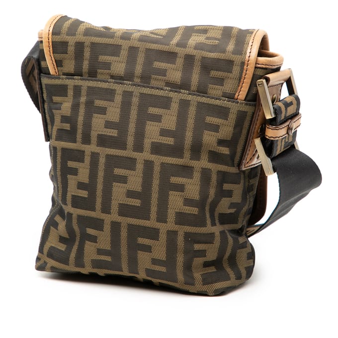Tweedehands Mini Ff Zucca Canvas Schoudertas