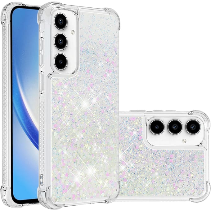 CaseBody Samsung Galaxy A37 Glitz Beschermhoesje Transparant