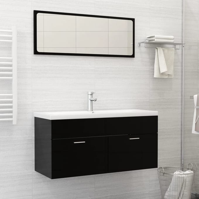 vidaXL - Inbouwwastafel - met - kraan - 101x39x18 - cm - keramiek - wit