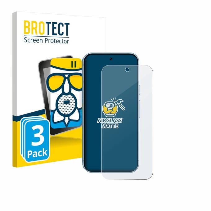 BROTECT - Screenprotector voor Google Pixel 9 (case-friendly) - Folie Beschermfolie Beschermglas matte 3 Stuks