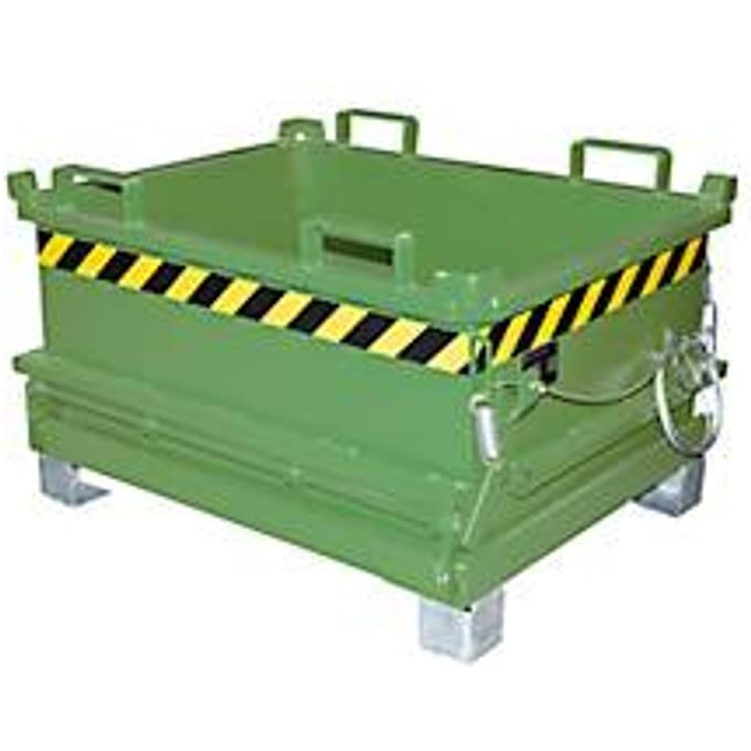 Bauer Mini-klapbodemcontainer MSB 250 - 1000 x 800 x 625 mm - resedagroen RAL 6011