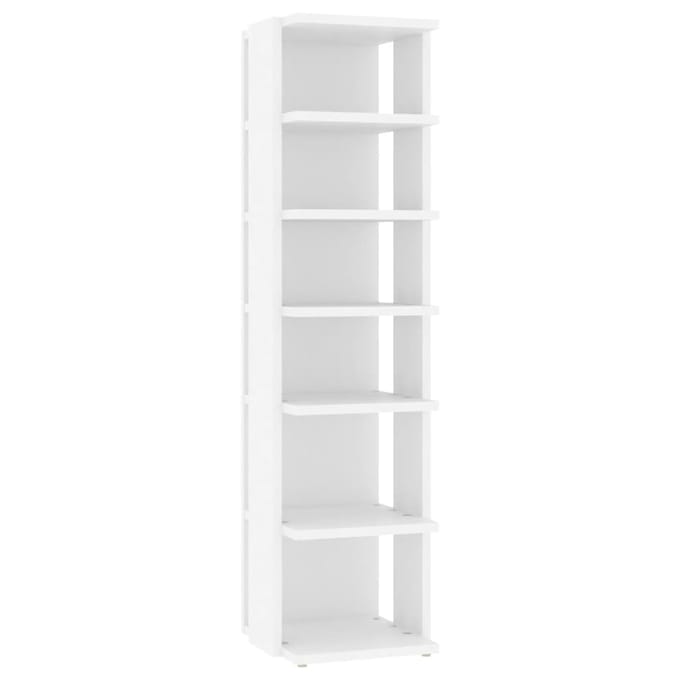 vidaXL - Schoenenkast - 27,5x27x102 - cm - bewerkt - hout - wit