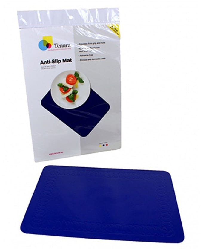 Anti-slip matten rechthoekig - L 355 x B 255 mm blauw - Able2