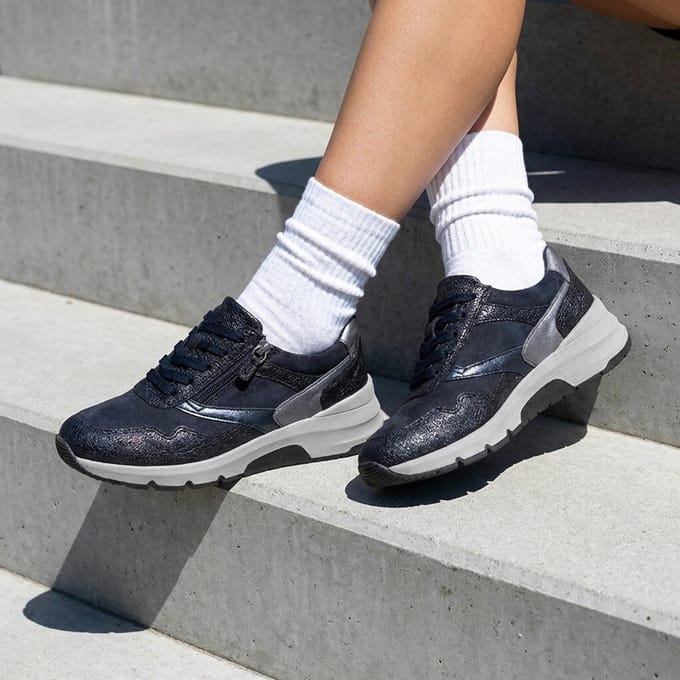 Feyn Jasmin Sneakers blauw Suède - Maat 36