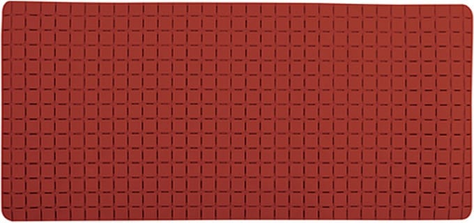 MSV Antislip Badmat - Douchemat met Zuignappen - Badkamermat Rubber - Terracotta - 76 x 36 cm