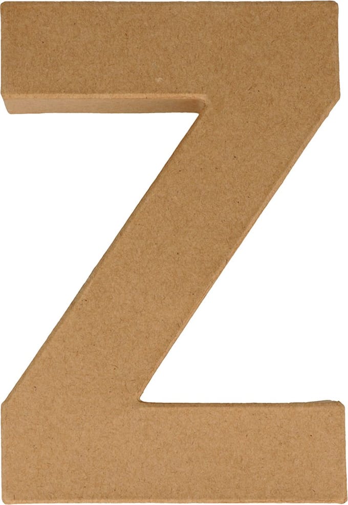 Artemio letter Z papier-maché 15 cm