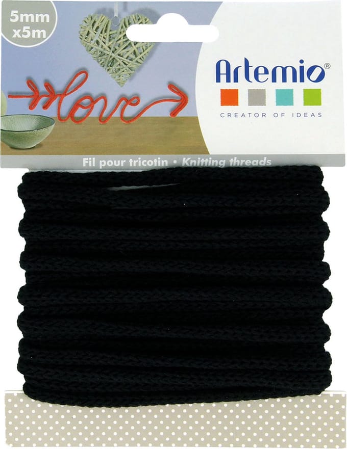 Artemio punnikdraad zwart 5 m X 5 mm