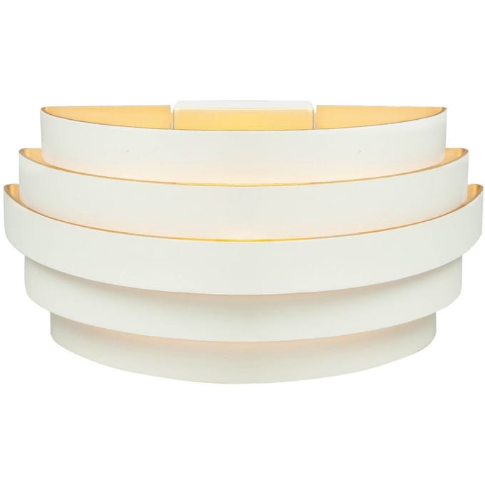 HighLight Wandlamp Scudo, wit, breedte 25 cm, aluminium, G9