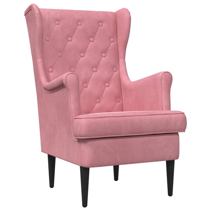 vidaXL - Fauteuil - Roze - Fluweel