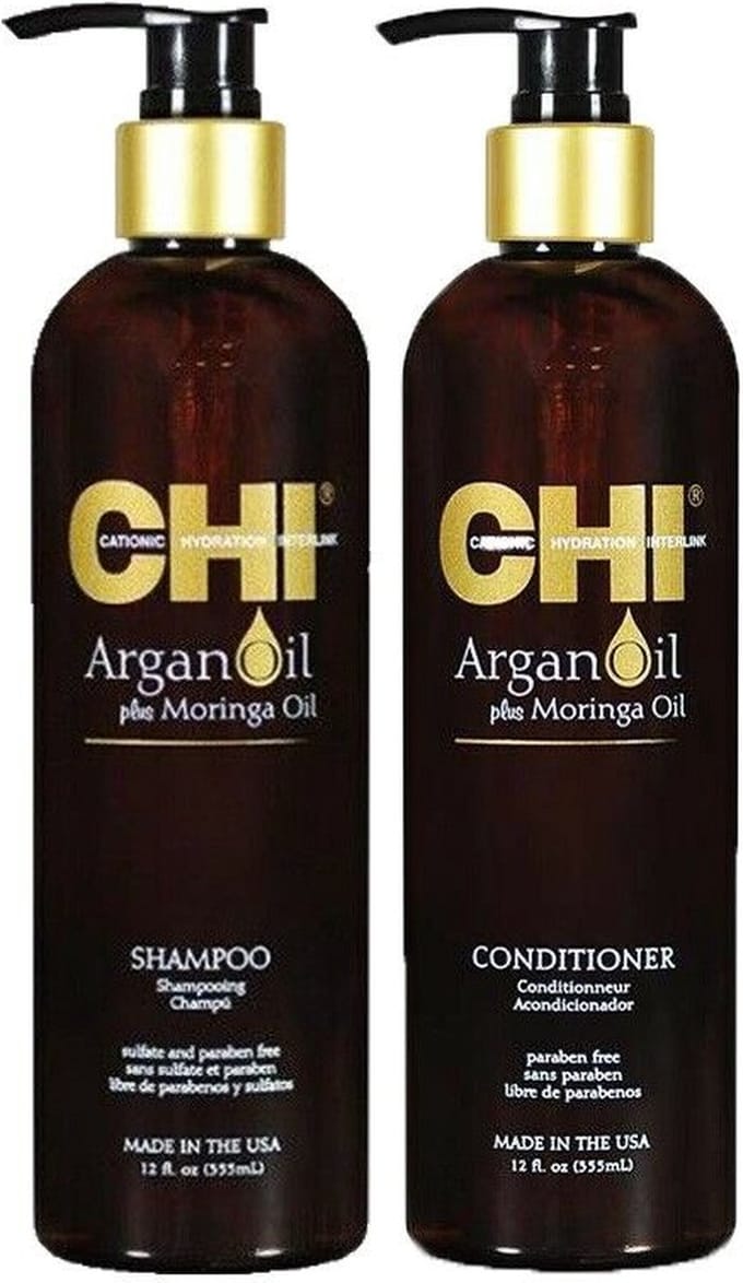 CHI Argan Oil Shampoo 355ml + Conditioner 355ml