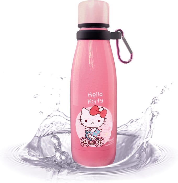 Hello Kitty - Thermosfles - Drinkfles Kinderen - Dubbelwandig - RVS - Drinkfles - 350 ml