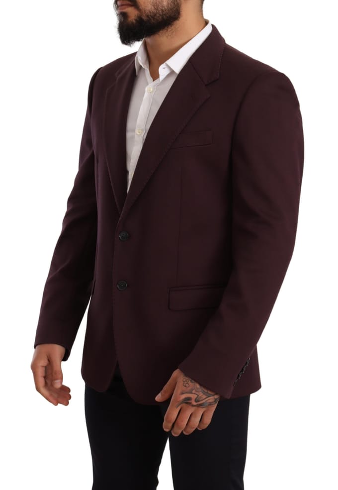 Dolce & Gabbana Mannen Paars Katoenen Slim Blazer Jasje
