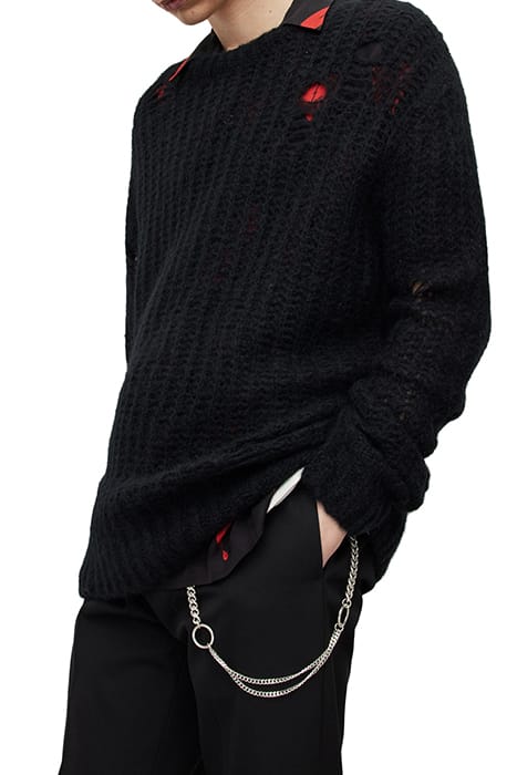 AllSaints Breaker Crew Black Größe: XXL | Pullover Outlet | Herren | Schwarz
