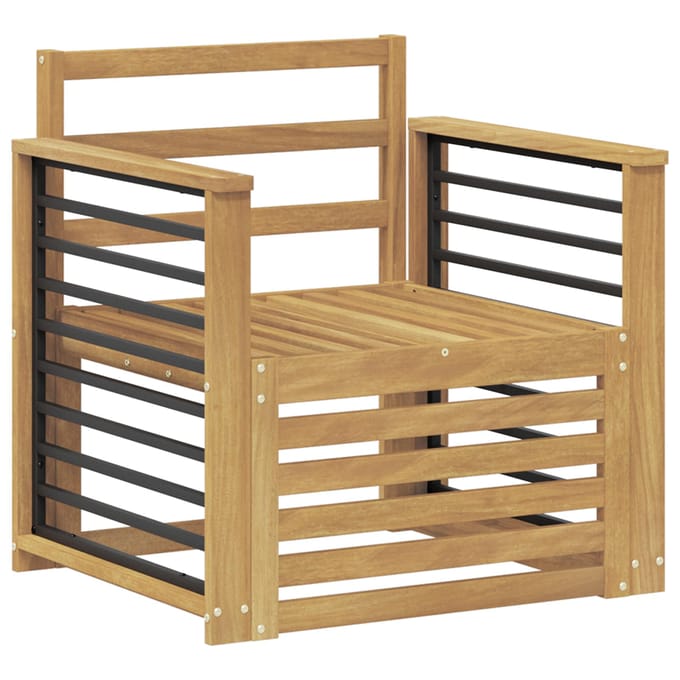 vidaXL - Buiten - bank - set - Massief - Acacia - Hout - Wit