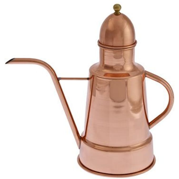 Oliedispenser - ICH-ZAPFE - 1 L - Koper en messing - Druipvrije tuit - Klassiek design