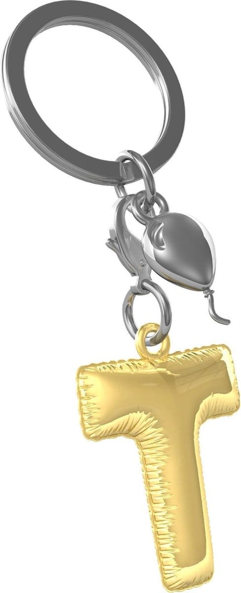 Metalmorphose Initialen Alfabet Sleutelhanger Letter T