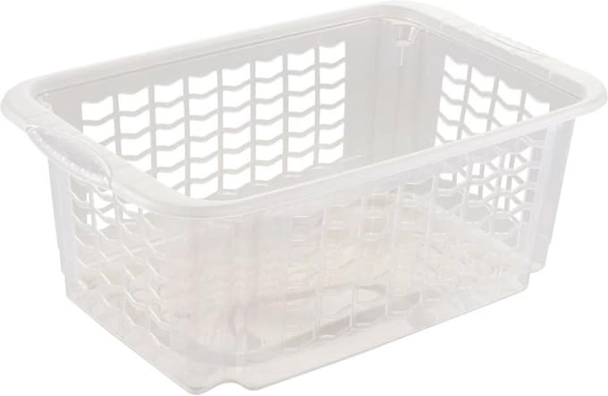 JGS ® en Ruimtebesparende Stapelbare Opbergmand van Polypropyleen voor Thuis en Kantoor